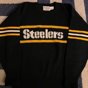 RARE VINTAGE 1980s Pittsburgh Steelers GB Cliff Engle Sweater NFL Football Large